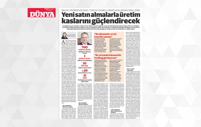 Yeni satın almalarla üretim kaslarını güçlendirecek